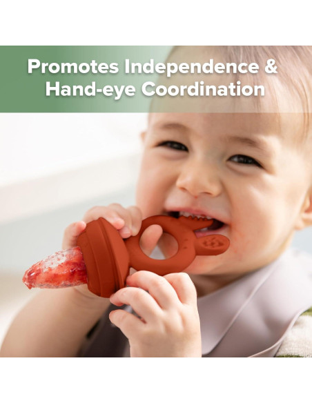 Combo Alimentador de Frutas y Taza Silicona Haakaa para Bebés