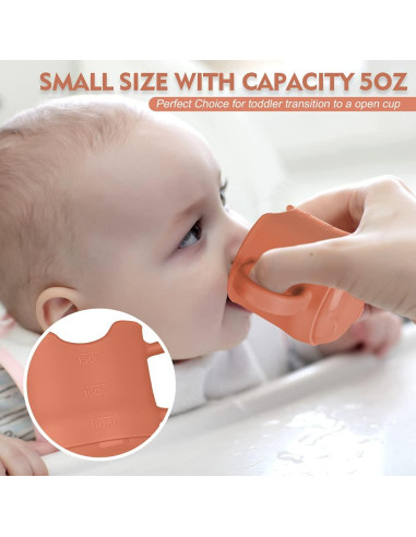 Combo Alimentador de Frutas y Taza Silicona Haakaa para Bebés