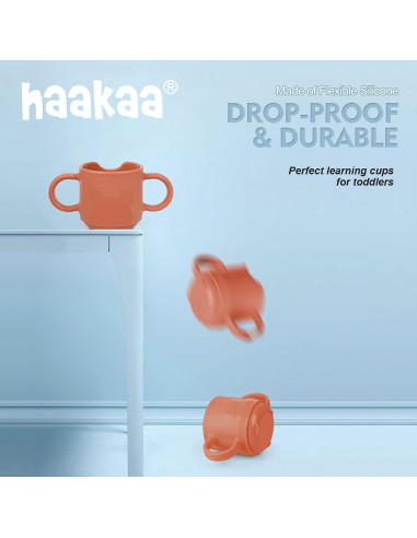 Combo Alimentador de Frutas y Taza Silicona Haakaa para Bebés