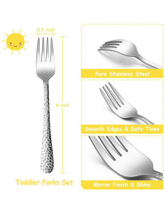 Set de 6 Tenedores para Niños TeamFar de Acero Inoxidable 2
