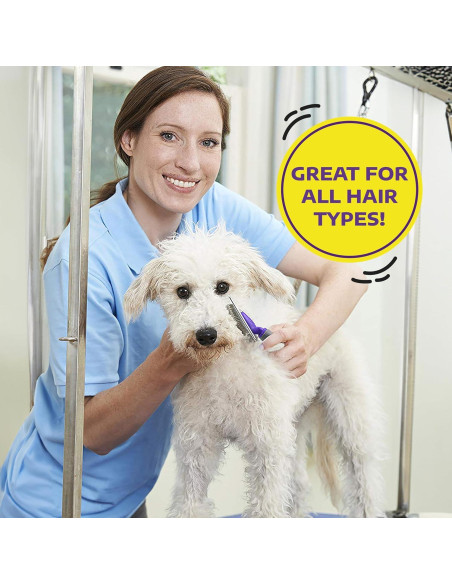 Cepillo Slicker Hertzko Grande para Perros y Gatos - Elimina Enredos