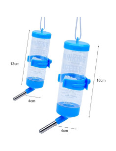 Botella de Agua para Hámster 125ml JJLFresheners Rosa 2