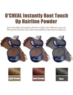 Polvo para Línea de Cabello O'CHEAL Negro 32g - Cobertura Instantánea 2