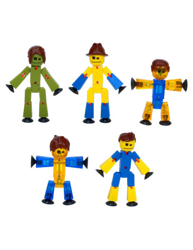 Conjunto de 5 Figuras StikBot Zing para Animación Stop Motion