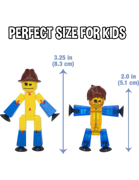 Conjunto de 5 Figuras StikBot Zing para Animación Stop Motion