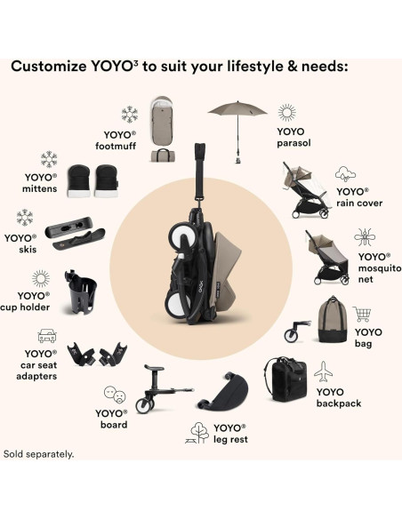 Bolsa de Almacenamiento Stokke YOYO3 Taupe - 10 kg Capacidad