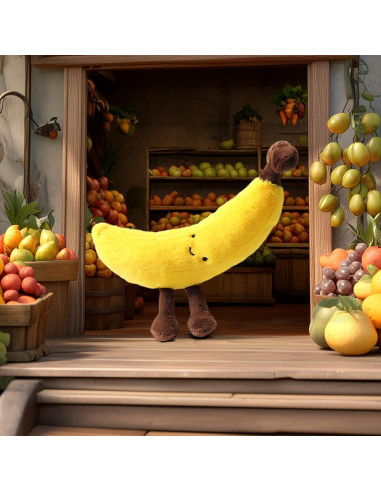 Juguete de Peluche Plátano RECUR 30 cm Suave y Abrazable