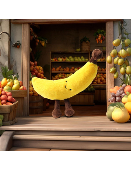 Juguete de Peluche Plátano RECUR 30 cm Suave y Abrazable