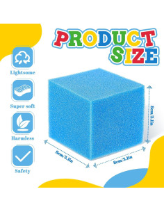 Bloques de Cubos de Espuma VioraWhite 36 Unidades 7.87 cm Coloridos 2