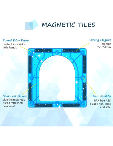 100 Piezas de Azulejos Magnéticos Mruikeny para Niños 3-8 Años