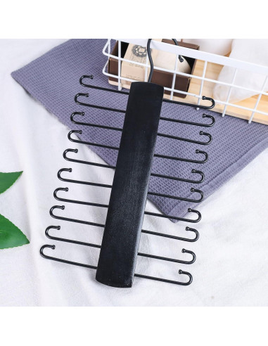 Perchero de Corbatas de Madera JOHAUSE 20 Ganchos Rotatorio 360