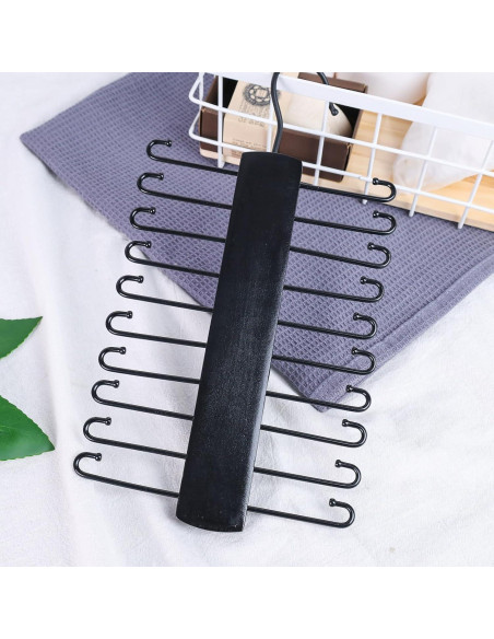 Perchero de Corbatas de Madera JOHAUSE 20 Ganchos Rotatorio 360