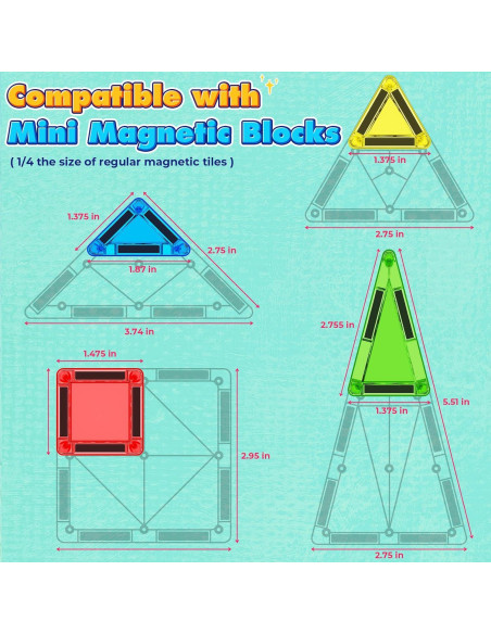 Set de 40 Azulejos Magnéticos Mini Minecftoy para Niños