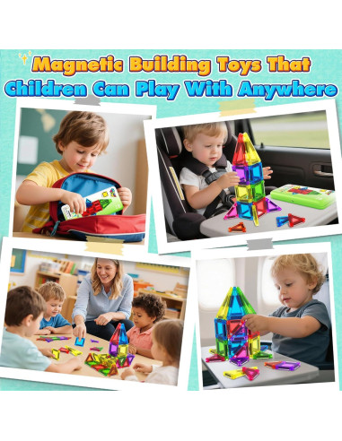 Set de 40 Azulejos Magnéticos Mini Minecftoy para Niños