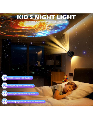 Proyector de Estrellas Galaxy 2-en-1 Genérico HD USB