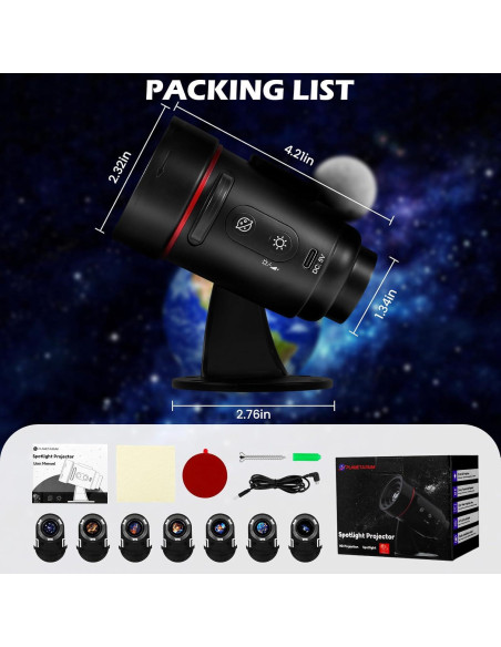 Proyector de Estrellas Galaxy 2-en-1 Genérico HD USB