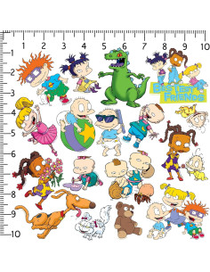 Calcomanías Rugrats Corte Troquelado Vinilo 50 Unidades 2