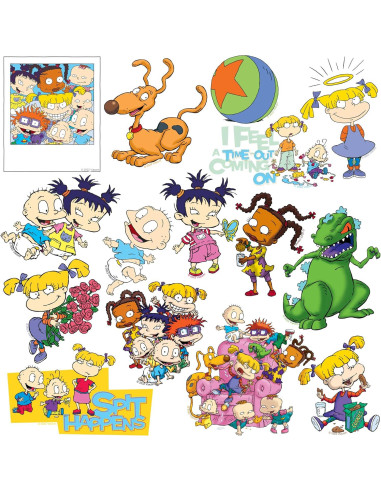 Calcomanías Rugrats Corte Troquelado Vinilo 50 Unidades