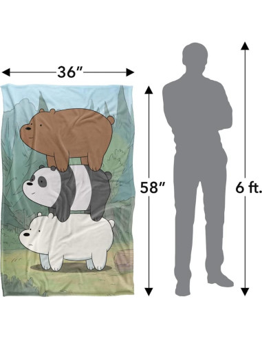Manta Suave We Bare Bears 91x147 cm Microfibra Poliester