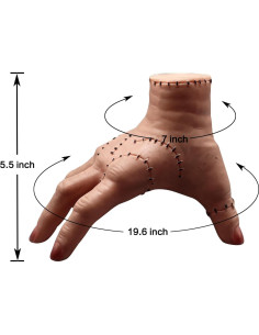 Prop Mano Miércoles Addams Cosplay Halloween 12.7cm 2