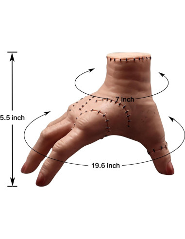 Prop Mano Miércoles Addams Cosplay Halloween 12.7cm