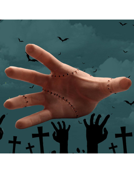 Prop Mano Miércoles Addams Cosplay Halloween 12.7cm
