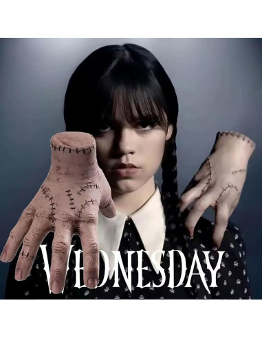 Prop Mano Miércoles Addams Cosplay Halloween 12.7cm