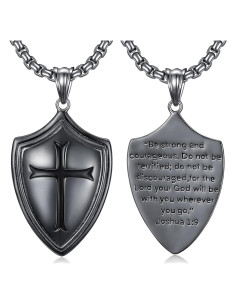 Colgante Cruz Templaria Plata Ley 925 con Cadena Acero 55.88 cm