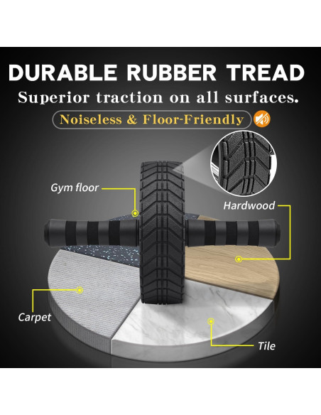 Rueda de Abdominales FEELCAT Rodillo Ab Negro 0.27 kg