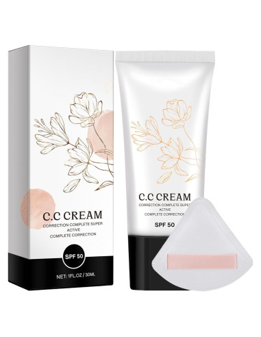 Crema CC Coreana SPF 50 para Piel Madura - Hidratante y Correctora
