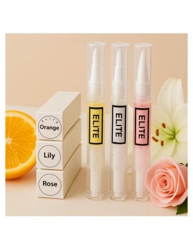 Trío de bolígrafos de aceite para cutículas Elite - 3 fragancias