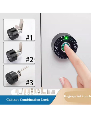 Cerradura de gabinete biométrica Lelukee con huella dactilar