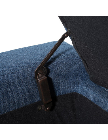 Ottomán de Almacenamiento GDFStudio Azul Oscuro 52x130x43 cm