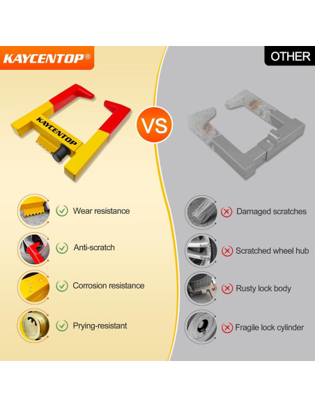Bloqueo de Rueda KAYCENTOP Antirrobo Universal 35.1 cm