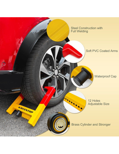 Bloqueo de Rueda KAYCENTOP Antirrobo Universal 35.1 cm