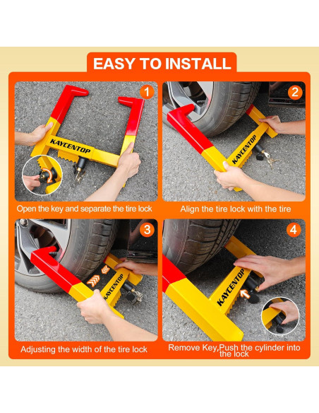 Bloqueo de Rueda KAYCENTOP Antirrobo Universal 35.1 cm