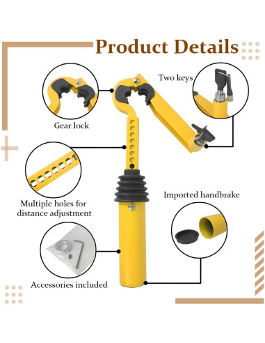 Bloqueo de Palanca de Cambios Bittwee - Antirrobo Universal 35.56 cm