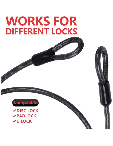 Cable de Acero de Seguridad DELSWIN 10 mm x 183 cm Alta Resistencia