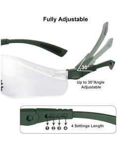Gafas de Tiro Xaegistac Antivaho con Estuche Duro Verde Militar 2