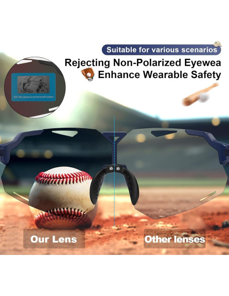 Gafas de sol polarizadas para niños TR90 UV400 Azulrojo