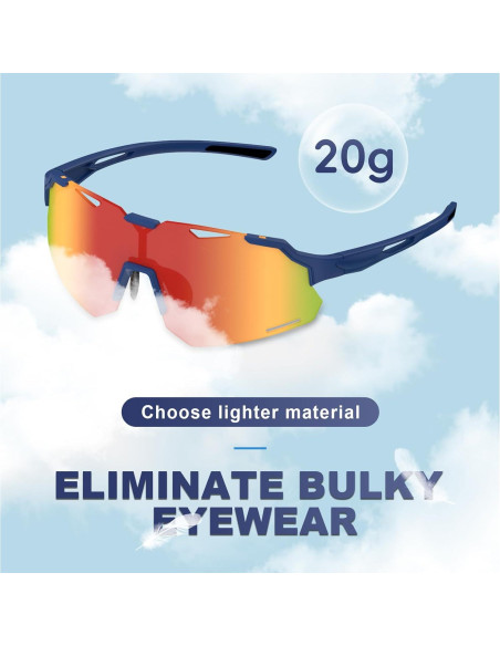 Gafas de sol polarizadas para niños TR90 UV400 Azulrojo