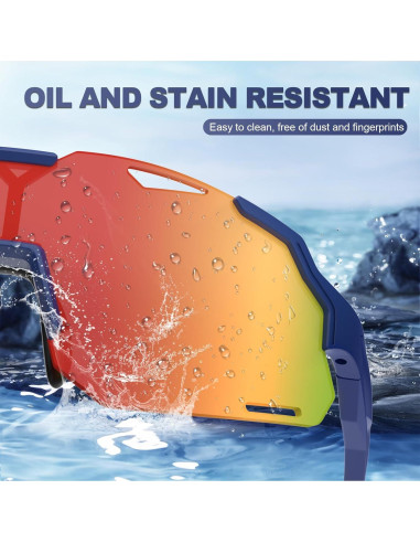 Gafas de sol polarizadas para niños TR90 UV400 Azulrojo