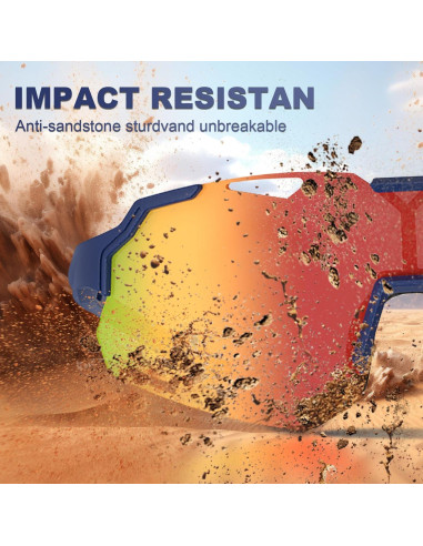 Gafas de sol polarizadas para niños TR90 UV400 Azulrojo