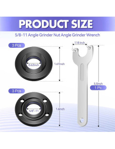 Kit de Tuercas y Llave para Amoladora Qekizy 7 PCS 2