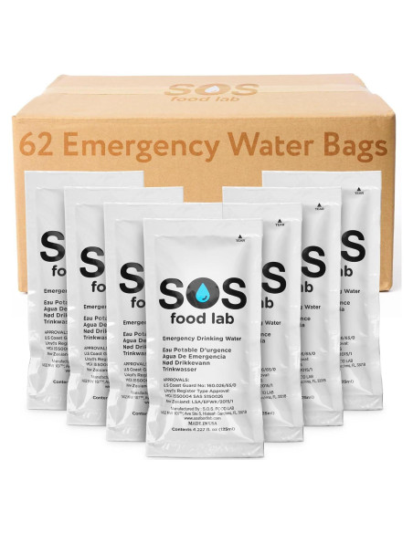 Agua Potable de Emergencia S.O.S - 62 Sachets de 125 ml