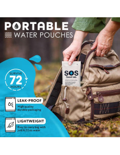Agua Potable de Emergencia S.O.S - 62 Sachets de 125 ml 2