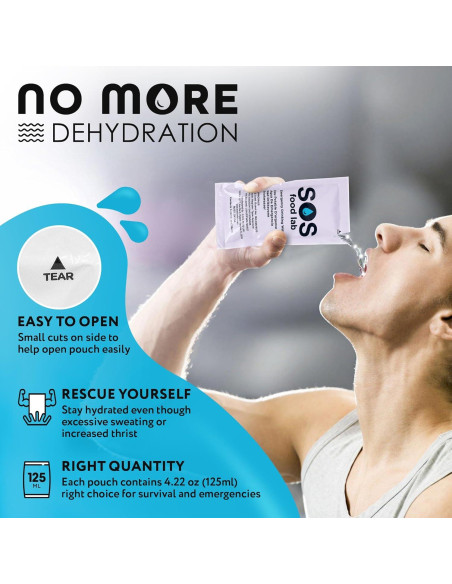 Agua Potable de Emergencia S.O.S - 62 Sachets de 125 ml