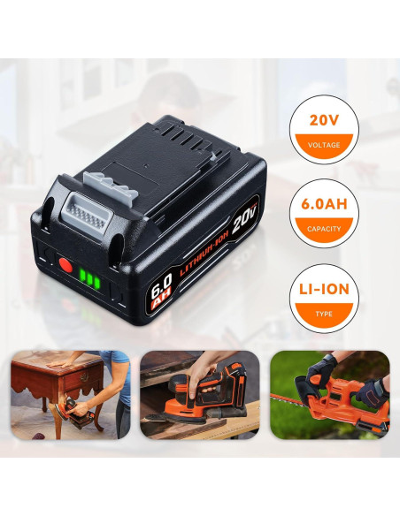 Paquete de Batería de Ión de Litio 20V Black and Decker 2P
