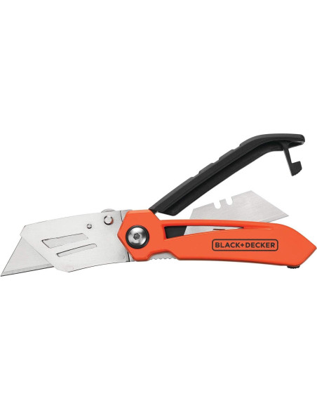 Cuchillo Utility Plegable BLACK+DECKER BDHT10002 con 3 Cuchillas