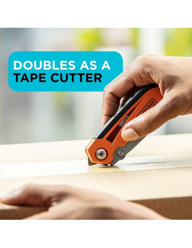 Cuchillo Utility Plegable BLACK+DECKER BDHT10002 con 3 Cuchillas